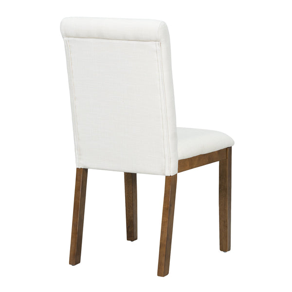 English Elm TOPMAX 76-inch Extendable Trestle Dining Set with 18" Removable Leaf, Upholstered Chairs & Bench Dark Brown SP000048AAD