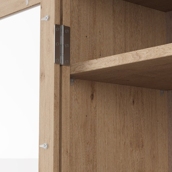 English Elm Topmax Shaker Pantry Cabinet with Drawers Power Outlet and Glass Doors SP000094AAA