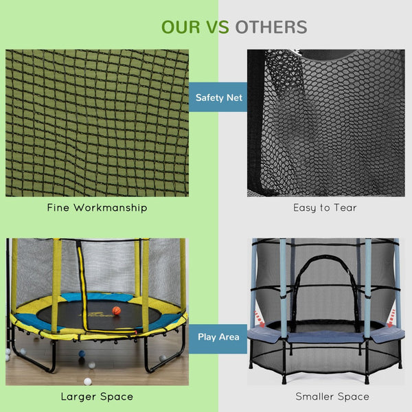 English Elm Qaba Indoor Kids Trampoline Springfree Bungee Safety Net Basketball Hoop Play W2225P200503