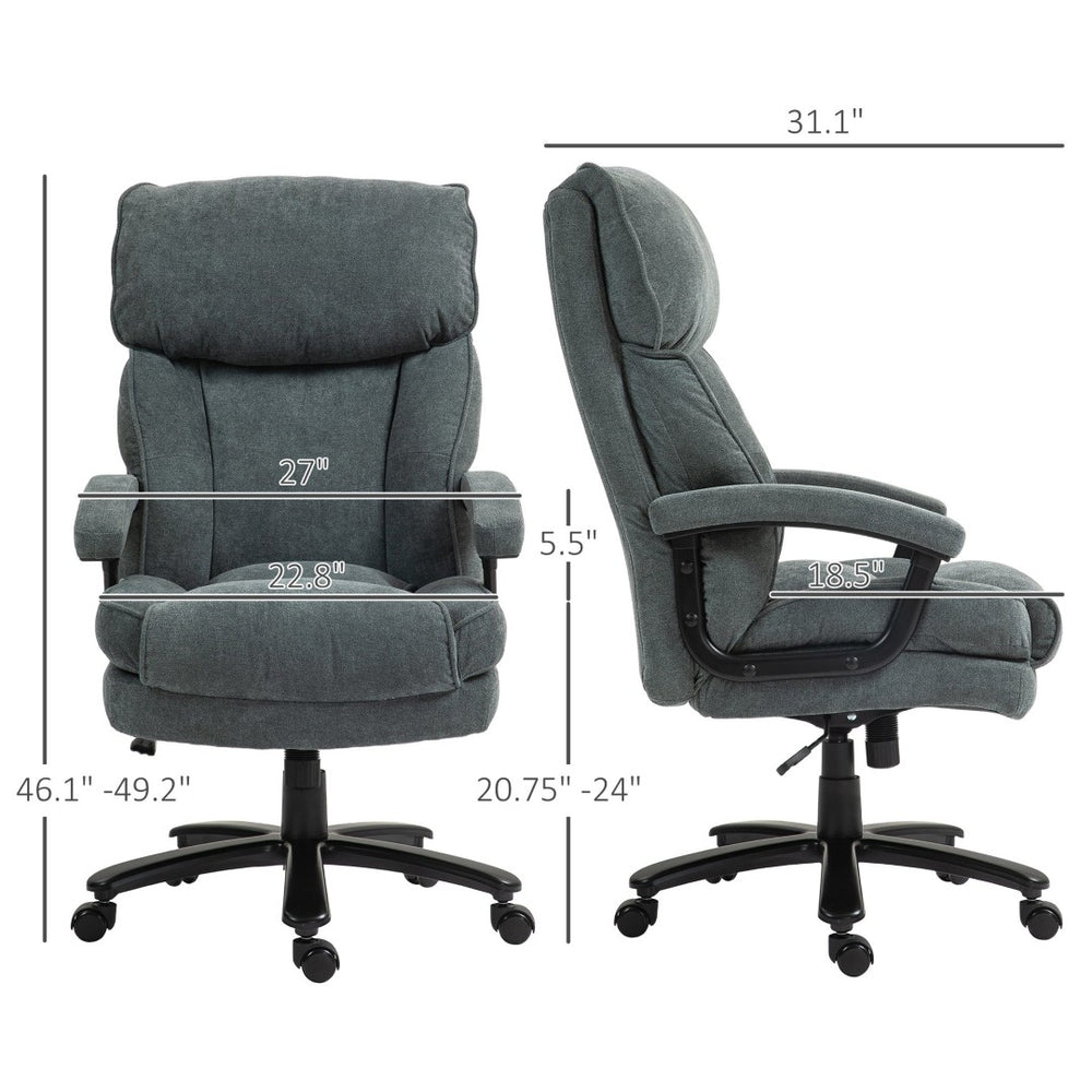 English Elm 7-point Vibrating Massage Chair High Back Pu Leather Recliner with Footrest for Home Office T3971P409883