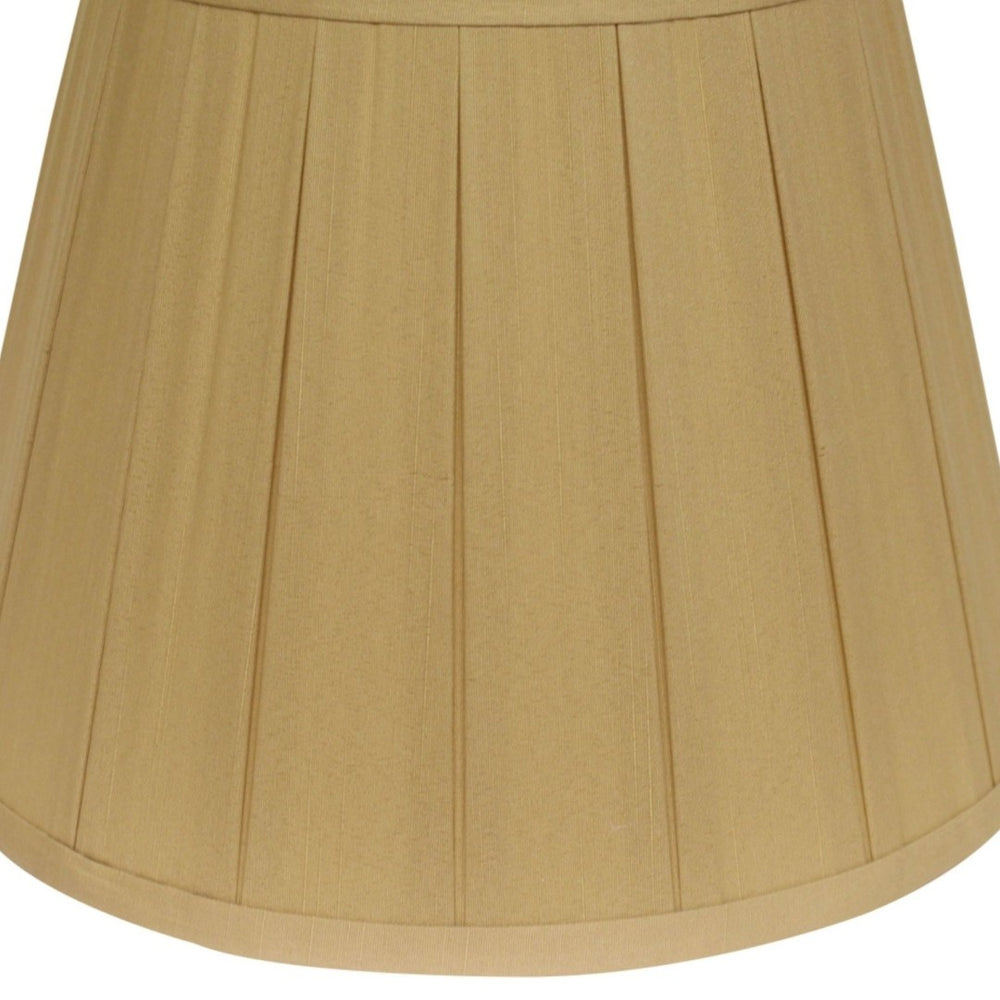 English Elm Slant Shantung Silk Box Pleat Lampshade Washer Fitter Warm Amber Glow Tailored B075101270