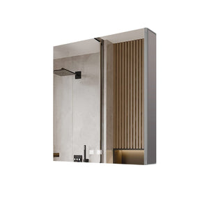 English Elm Corsica Aluminum Led Medicine Cabinet with Defogger and Soft Close Mirror Door B2731P477796
