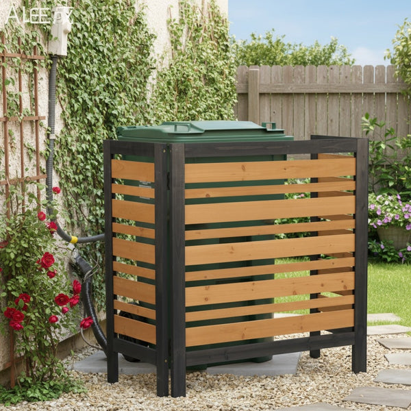 English Elm 3-panel Solid Wood Outdoor Privacy Screen for Ac Units Patios and Garden Enclosures W2640P389716