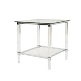 Christopher Knight Home® - Noble House - Orianna Acrylic and Tempered Glass Square Side Table