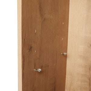 English Elm 12" Slim Freestanding Cabinet Oak Finish Soft Close Door Adjustable Shelves Bathroom W999P406013