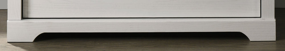 English Elm Elara Sleek 4-Drawer Chest with Bold Black Hardware — Modern Storage, Smooth-Glide Drawers, Durable Craftsmanship White B061P360304