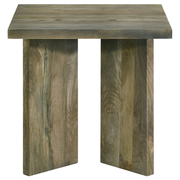 English Elm Donovan Rustic Mango Wood End Table - Square Accent Piece With Natural Finish For Modern Homes B062P299879