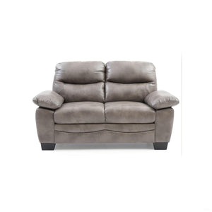 English Elm Marta Gray Loveseat G676-L — Glove-Soft PU, Pocket Coil Support, Compact 35"H x 59"W Stylish Sofa B078108383