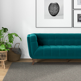 English Elm Ashcroft Furniture - Addison Small Teal Velvet Sofa