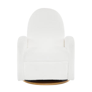 English Elm Christopher Knight Home® - 360 Swivel and Glider Recliner Chair with Boucle Upholstery, Solid Wood Base, Smooth Rocking Comfort Beige N771P207029M