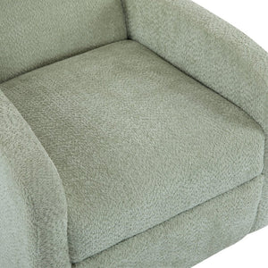 English Elm 360 Swivel Glider Recliner with Solid Wood Base Contemporary Upholstered Lounge Chair Light Green N771P363407L