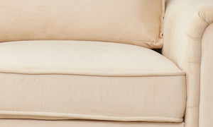 English Elm LOVESEAT,BEIGE Plush Velvet Microfiber Sofa with High-Density Foam, Solid Wood Frame, Compact Chic B205P248194