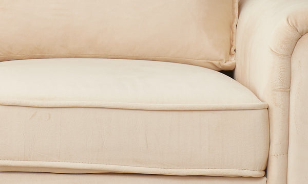 English Elm LOVESEAT,BEIGE Plush Velvet Microfiber Sofa with High-Density Foam, Solid Wood Frame, Compact Chic B205P248194