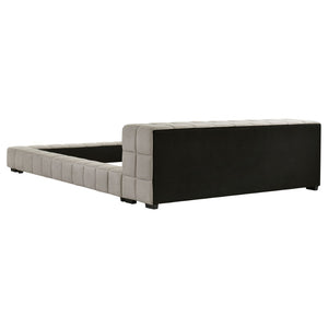 English Elm Kinsley Channel Tufted Platform Bed Low Profile Upholstered Frame for Modern Bedrooms B062S01680