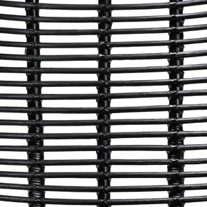 English Elm Modern Handcrafted Rattan Accent Chair with Black Metal Frame for Boho Living Spaces B2750P470080