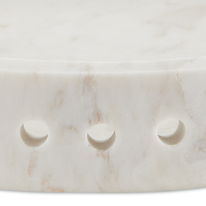 Freya Small White Marble Tray - Exquisite Handcrafted Design with Elegant Veining for Modern Homes