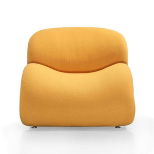 English Elm Rosebud Wool Blend Accent Chair with Geometric Metal Legs, Plush High-Density Foam and Modern Abstract Design Yellow B365P398023
