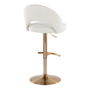 English Elm Fixed-height Metal Frame Barstools with Upholstered Seats and Geometric Footrest Set of 2 B202S01999