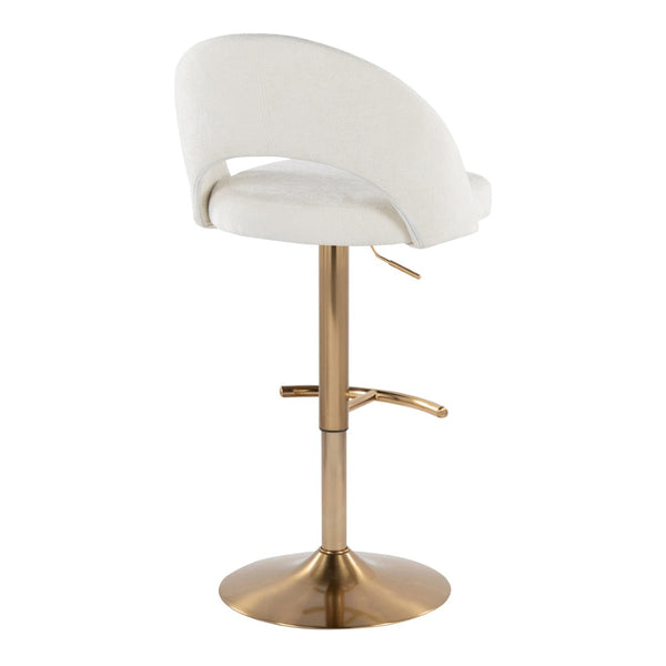 English Elm Fixed-height Metal Frame Barstools with Upholstered Seats and Geometric Footrest Set of 2 B202S01999