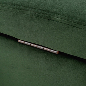 English Elm Indoor Tufted Upholstered Storage Bench with Lift Top Hidden Compartment for Entryway Forest Green N779P396200G