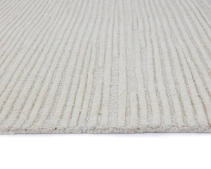 Sunpan Deva Hand-Woven Wool Rug - Artisan Crafted in Elegant Ivory and Beige, Unique Texture & Softness Ivory