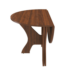 English Elm 43 Inch Foldable Mdf Dining Table with Warm Wood Grain Veneer for Compact Living Walnut W2700P409328