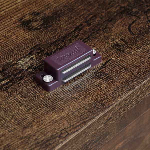 English Elm 4 Door Cabinet with Drawer and 4 Adjustable Shelves, Anti-Tip Safety, Metal Hinges, 44.49x19.1x13.59 inches Premium Storage Cabinet W688P211279