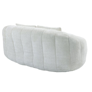 English Elm Bean Bean Bag Sofa High-Density Memory Foam Two-Seater Lounger High Back Chenille Cozy Support Beige W395P181433
