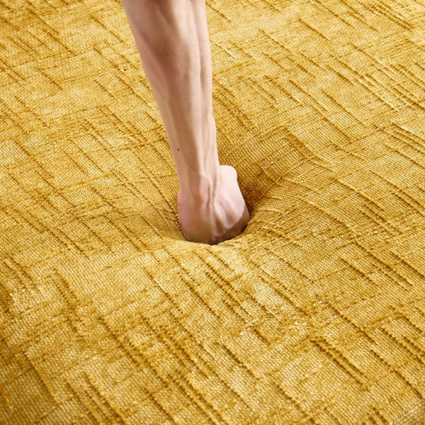 English Elm Yellow Chenille L-Shaped Sofa – Stylish, Space-Saving Comfort With 4 Throw Pillows For Any Room W3612S00019-GIGA