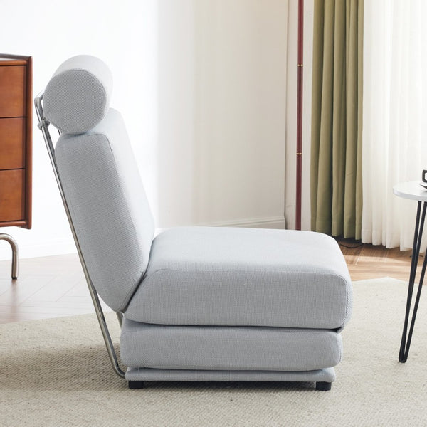 English Elm Single Foldable Linen Sofa Bed with Foam Core Portable Guest Room Lounge Chair W2113P181631