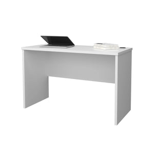 English Elm White Modern Minimalist Desk with Ample Storage and Built-In Cable Management for Clutter-Free Workspaces B062P290270
