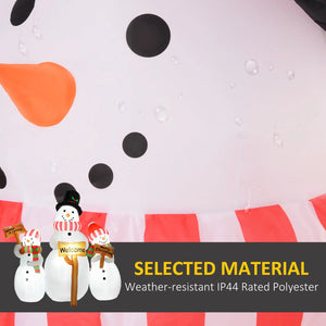 English Elm 6.1' Inflatable Holiday Trio Snowmen Yard Display with Led Lights and Anchoring Kit T3971P401021