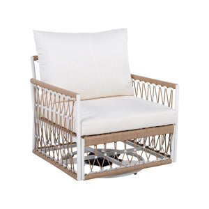 English Elm Christopher Knight Home® - [Set Of 2] 360° Swivel Bohemian Lounge Chairs - Handwoven Rope, Waterproof Cushions, Stylish Patio Comfort N767P306733B