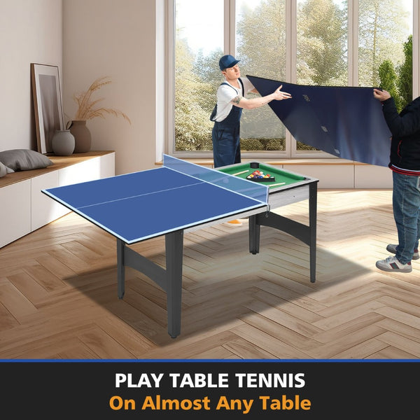 English Elm 6*3ft Foldable Mdf Ping Pong Conversion Top for Indoor Game Room Practice Blue W1408P318967