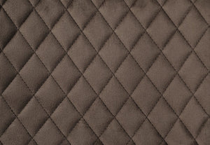 English Elm Set of 2 Counter Height Chairs with Diamond Stitch Velvet Upholstery and Sleek Black Metal Legs, 24" Seat Brown 29.5 L x 26.25 W x 15.5 H B011P234282