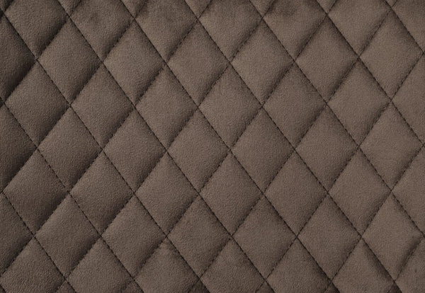 English Elm Set of 2 Counter Height Chairs with Diamond Stitch Velvet Upholstery and Sleek Black Metal Legs, 24" Seat Brown 29.5 L x 26.25 W x 15.5 H B011P234282