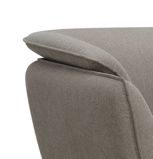 English Elm Nayeli Brown Linen Chair with Pocket Coil Seat, Boucle Upholstery, Sturdy Wood Frame, 220lb Capacity B2726P265306