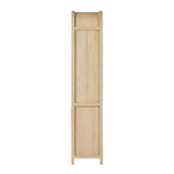 Chantelle Modern Arched Bookcase with Statement Wood Cabinet Pulls Coastal Oak WECHA41OS2CO0 Walker Edison