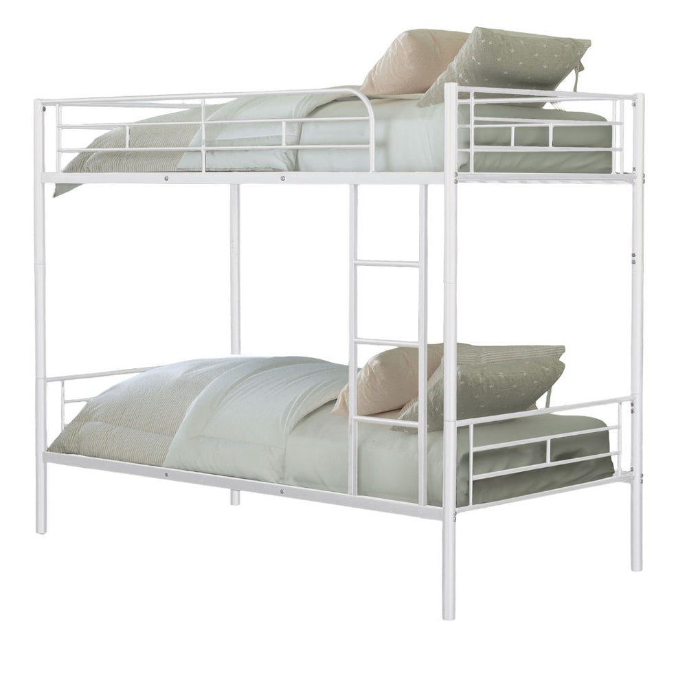 English Elm Twin Arch Slat Bunk Bed with Patented Insert & Lock Joint System — Sturdy Transitional Style, Space-Saving Design White 14 L x 80 W x 7 H B2741P348887