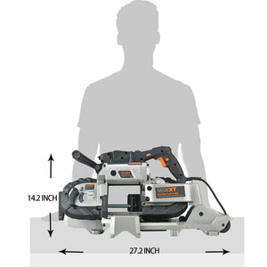 English Elm Band Saw Portable 10 Amp Variable Speed Aluminum Base with Led Light for Metal Wood T3177P305060