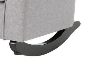 English Elm Light Grey Pocket Coil Rocking Chair with Track Arm, Linen Seat, Wooden Frame, Sturdy Comfort, Modern Cozy Design B062P215454