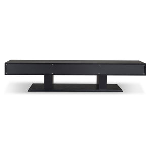English Elm Black 3-Drawer TV Stand with Double Pedestal Base, Fits Up to 50" TVs, Spacious Storage & Sleek Finish B062P189128