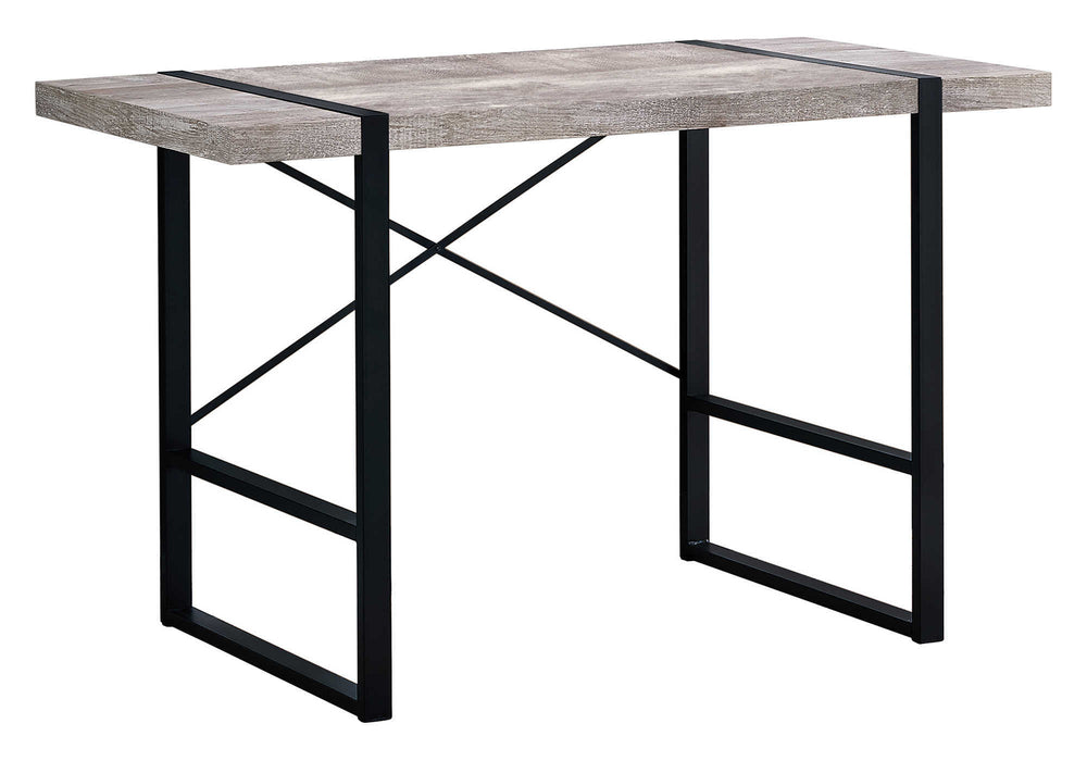 English Elm Computer Desk - Modern 48" Laptop Workstation With Taupe Laminate Top & Black Metal Frame For Home Office B2710P219691