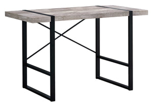 English Elm Computer Desk - Modern 48" Laptop Workstation With Taupe Laminate Top & Black Metal Frame For Home Office B2710P219691