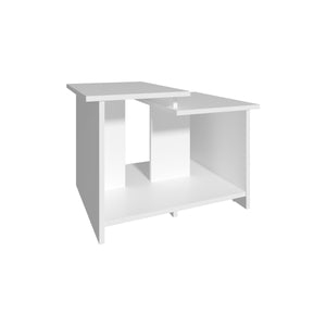 English Elm Coffee Coffee Table 16.6" H Compact Engineered Wood Accent Table for Living Rooms, Modern Minimalist Style Durable Finish White 29.53 L x 22.05 W x 3.54 H B097P296822