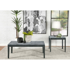 English Elm Vinnie Faux Marble Grey And Black Side Table – Stylish, Durable Accent For Living And Dining Spaces B062P333450-GIGA