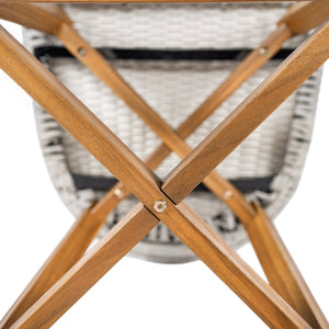 English Elm Christopher Knight Home® - Lymington Outdoor Bar Stool Set of 2 — Durable Acacia & Wicker Craft, Ergonomic 105° Backrest Comfort LIGHT GREY,Teak N775P278094G