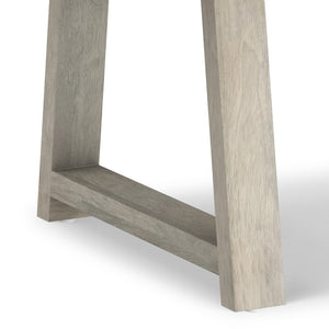 English Elm Whitley Solid Mango Wood Farmhouse Dining Table Trestle Base Seats Six White B136P420748