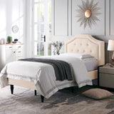 Christopher Knight Home® - Noble House - Elinor Contemporary Upholstered Twin Bed Platform