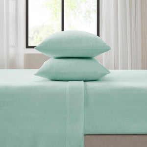 English Elm 3 Pcs Twin Xl Sheet Set - Cozy Aqua Microfleece For Ultimate Comfort, Easy Care & Warmth B035P319753